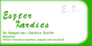 eszter kardics business card